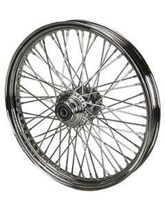 Ultima 36-412 Chrome 60 Spoke Front Wheel w/ Billet Hub 21” x 2.15” Harley