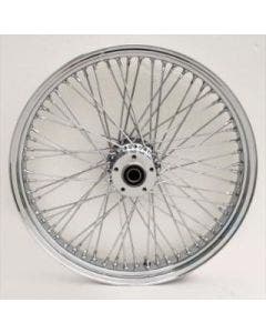 Ultima 36-491 Chrome 60 Spoke Front Wheel Billet Hub 21” x 3.5” Harley Dual Disc