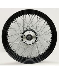 Ultima 36-657 Black 60 Spoke Front Wheel w/ Billet Hub 16"x3.5" 1" Axle