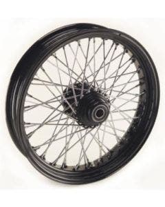 Ultima 36-651 Black / Chrome 60 Spoke 18 x 3.5" Front Wheel 1" Axle 00-07 Harley