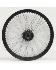 Ultima 36-652 Black / Chrome 60 Spoke 21 x 2.15" Front Wheel 1" Axle 00-07 Harley