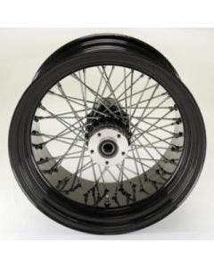 Ultima 36-661 Black / Chrome 60 Spoke 18 x 10.5" Rear Wheel 1" Axle 00-07 Harley