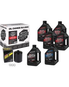 Maxima 90-119016PC Synthetic Oil Change Kit w/ Chrome Filter H-D Twin Cam 99-17