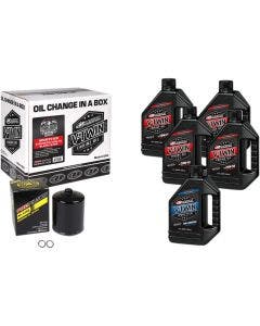 Maxima 90-119015PC Synthetic Oil Change Kit w/ Chrome Filter H-D Sportster 86-19