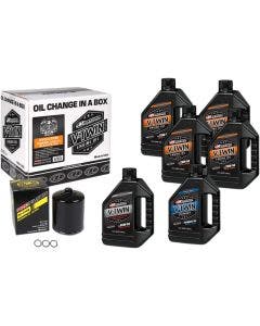 Maxima 90-069016PB Oil Change Kit w/ Black Filter Harley EVO Big Twin 84-99