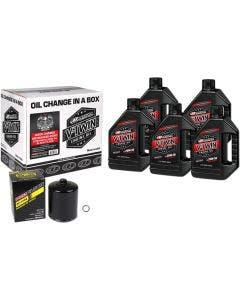 Maxima 90-129015PB Synthetic Oil Change Kit w/ Black Filter H-D Milwaukee Eight