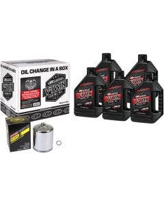 Maxima 90-129015PC Synthetic Oil Change Kit w/ Chrome Filter H-D Milwaukee Eight