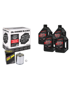 Maxima 90-119014PC Synthetic Oil Change Kit w/ Chrome Filter H-D Twin Cam 99-17