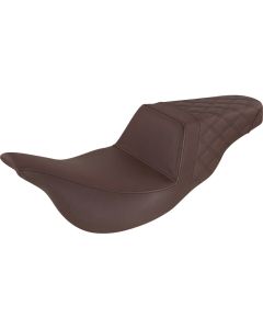 Saddlemen Step-Up Brown Rear Lattice W/Black Stitch Seat Harley 08-24 Touring