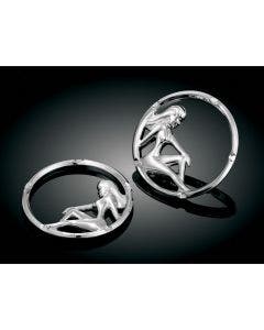 Kuryakyn Chrome 2" Chauvinist Ring Gauge Bezels for Harley Models 86-13 | 3784