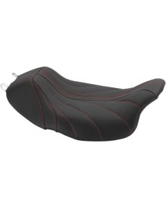 Mustang 75059AB Black/Red Gravity Revere Journey Solo Seat Harley Touring 08-Up