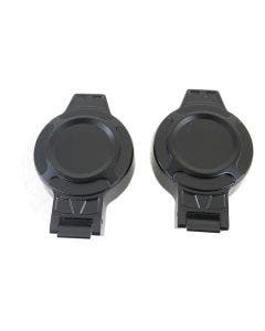 V-Twin 38-0888 Black Flip Up Gas Cap Set Non / Vented Harley Softail 96-99