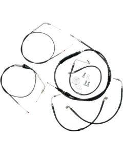 LA Choppers LA-8006KT-16B Cable & Brake Line Kit 15"-17" Harley FLH/FLT 96-07
