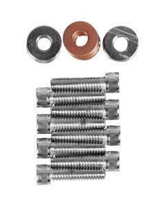 Drag Specialties Chrome Knurled Rocker Box Mount Bolt Kit 4 Harley 86-03 XL