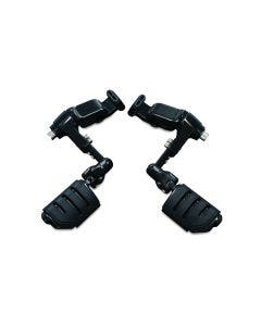 Kuryakyn 3990 Gloss Black Ergo III Trident Dually ISO-Pegs Honda GL1800 F6B Valkyrie