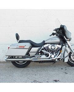 D&D Chrome Fat Cat 2:1 Full Exhaust System w/ Slant Tip Harley Touring 07-08