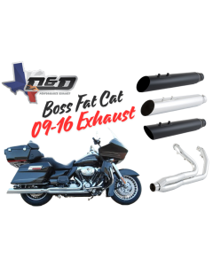 D&D Boss Fat Cat 2-1 Exhaust System for Harley Touring Models 09-16