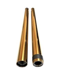Pro One 105020G Gold 39MM 24.25" Fork Tube Assembly Harley Dyna Sportster 87-07
