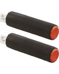 Arlen Ness 07-902 Knurled Footpegs Orange Universal Male Mount