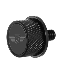Figurati Black Logo Seat Mounting Knob 4 Harley 65-22 Touring Models