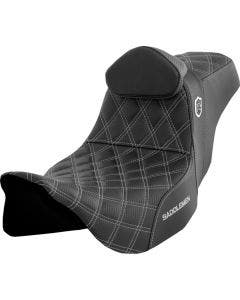 Saddlemen Pro Series SDC W/Silver Stitch Seat W/ Backrest Harley 08-23 Touring