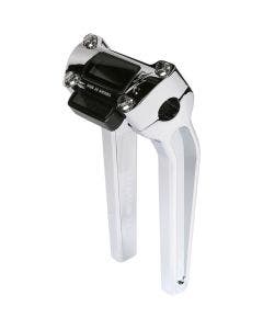Thrashin Supply Chrome 9.5" w/ Gauge Cutout Handlebar Pullback Riser TSC-9500-3