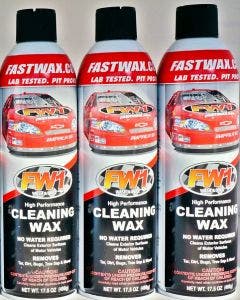 Waterless Wash Carnauba & Wax Fastwax FW1 Spray Can Removes Cleans Tar Dirt Bugs 3 Pack