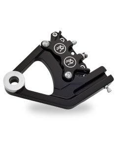 PM Black Contrast Cut Rear Brake Caliper Bracket Harley Softail 00-07