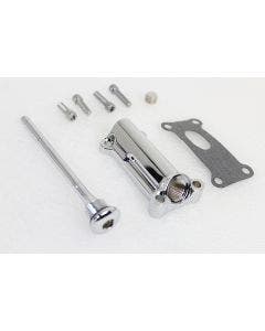 V-Twin 40-0023 Chrome Oil Filler Kit w/ Screw In Dip Stick 99-01 Harley FLHT