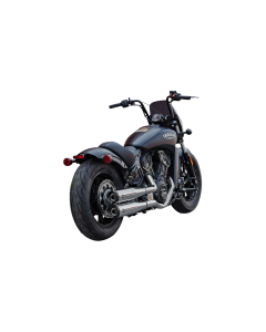 S&S Grand National Chrome Slip-On Mufflers 49 State 4 Harley 19-23 Scout Models