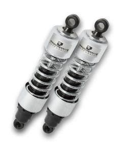 Progressive 412 Series 13.5" Chrome Heavy Duty Rear Shocks Harley FLH/T 06-15