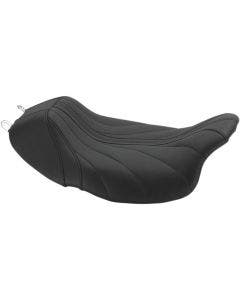Mustang 75130 Black Diamond Stitch Revere Journey Solo Seat Harley Touring 08-Up