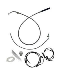 FBI EZ Install Plus 18" Braided Handlebar Install Kit 4 Harley 23-25 FLTRX