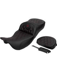 Saddlemen Burgundy LS Ext Reach RoadSofa Seat W/Backrest Harley 08-23 Touring