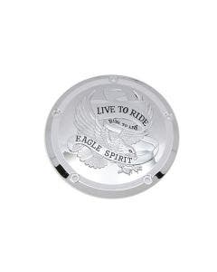 V-Twin 42-0226 Chrome Eagle Spirit Derby Cover American Pride USA 16-19 Harley