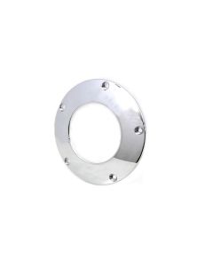 V-Twin 42-0240 Chrome 5-Hole C-Thru Clear Derby Cover Harley Big Twin 99-19
