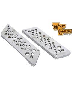 V-Twin 42-1097 Wyatt Gatling Chrome Saddlebag Latch Face Plate 93-13 Harley FLT