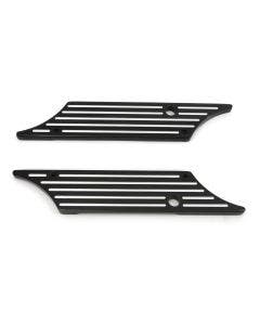 Custom Chrome Black Saddlebag Latch Covers For Harley Baggers FLT FLH 93-13