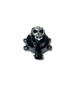 V-Twin 32-1440 Black/Chrome Skull Ignition Switch w/ 2 Keys 11-18 Harley FL FX