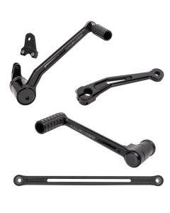Arlen Ness Black SpeedLiner Toe Brake Shift Foot Controls Harley Baggers 00-07