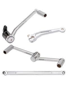 Arlen Ness 420-102 Chrome Speedliner Foot Controls Heel / Toe Shifter Harley FLH