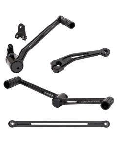 Arlen Ness Black SpeedLiner Heel Toe Brake Shift Foot Controls Harley FLH 00-07