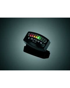 Kuryakyn Black LED 12v Battery Gauge for Harley or Metric Models 4218