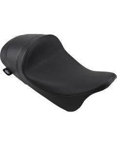 Drag EZ-On Predator Forward Low Solo Seat Black Vinyl Harley FLH/T 08-Up