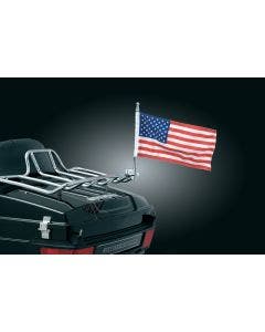 Kuryakyn 4254 Flag Pole w/ 1/2" Bar Vertical Mount Flag for Harley & Metric