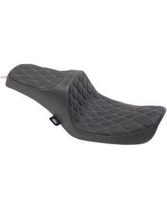 Drag Specialties Predator III Silver Diamond 2-Up Seat for 96-03 Harley Dyna FXD