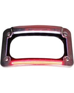 Custom Dynamics CD-LP-IND-C Chrome Dual-LED License Place Frame 14-Up Indian