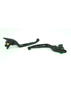 Mid USA Black Slotted Levers 15-17 Harley Softail w/ Cable Clutch Repl. 36700104