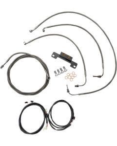 LA Choppers Plug Play Cable Wire Kit 12-14 Ape Hanger No ABS Harley Touring 17-Up