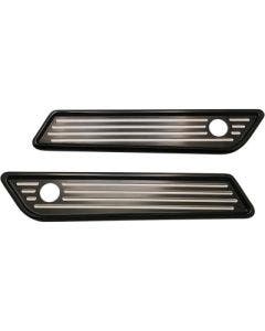 Pro One 104722B Black Saddlebag Cover Latch Ball-Milled Harley Touring 14-20